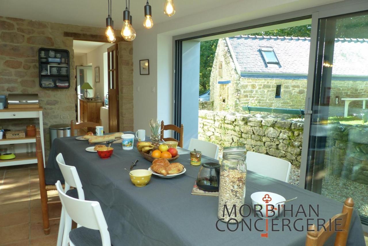 Belle Longere En Campagne A Larmor Baden Villa Buitenkant foto