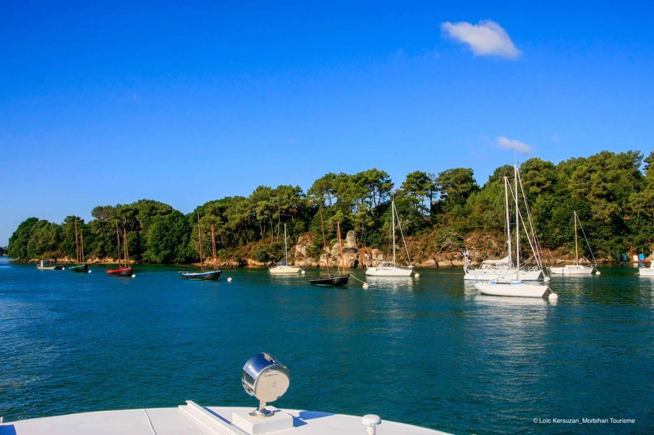 Belle Longere En Campagne A Larmor Baden Villa Buitenkant foto